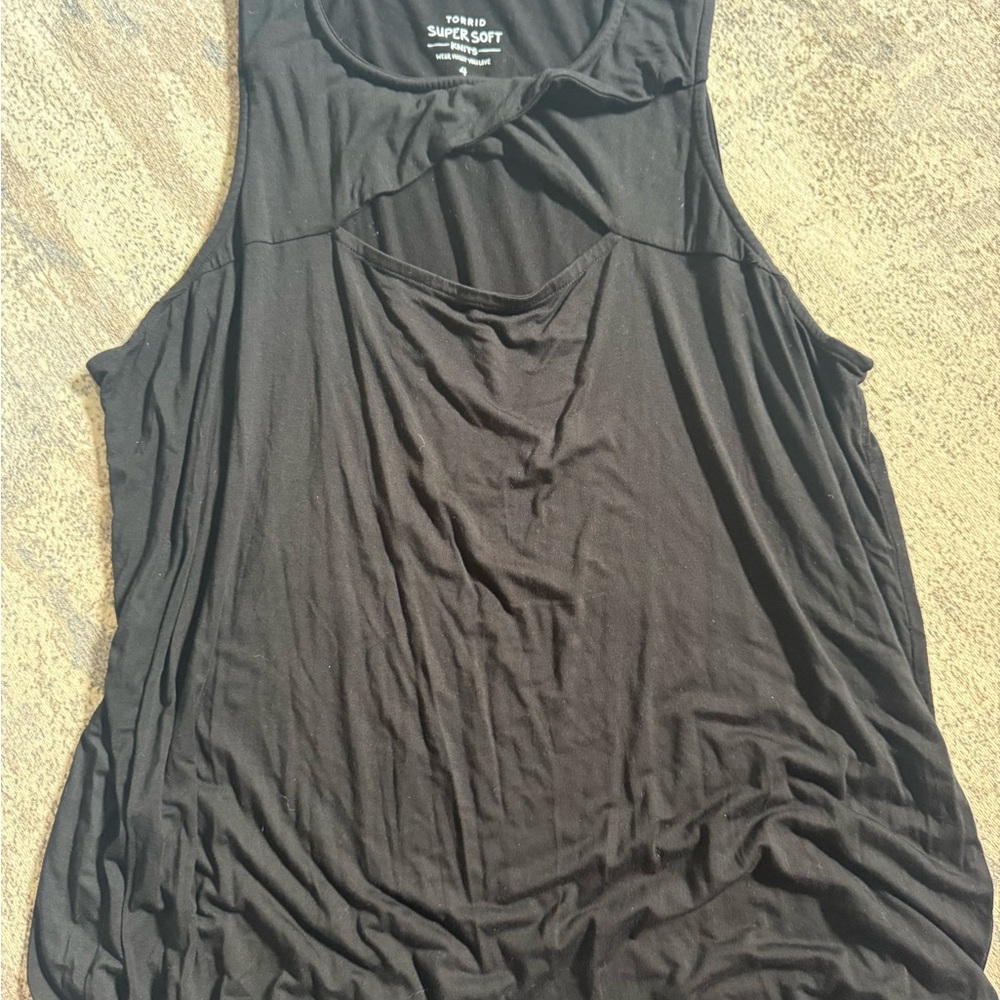 torrid Black Sleeveless Super Soft Tank Top